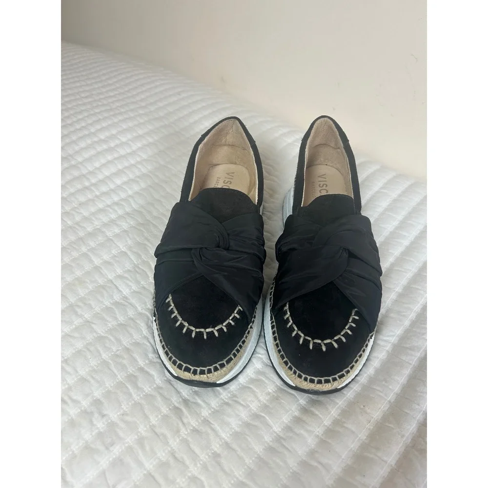 VISCATA Barcelona Black giverola Suede Espadrille‎ Platform sneakers Size 41